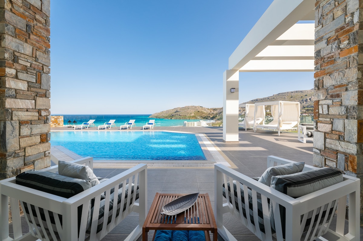 Alindo Villa I in Lindos with heated swimming pool
