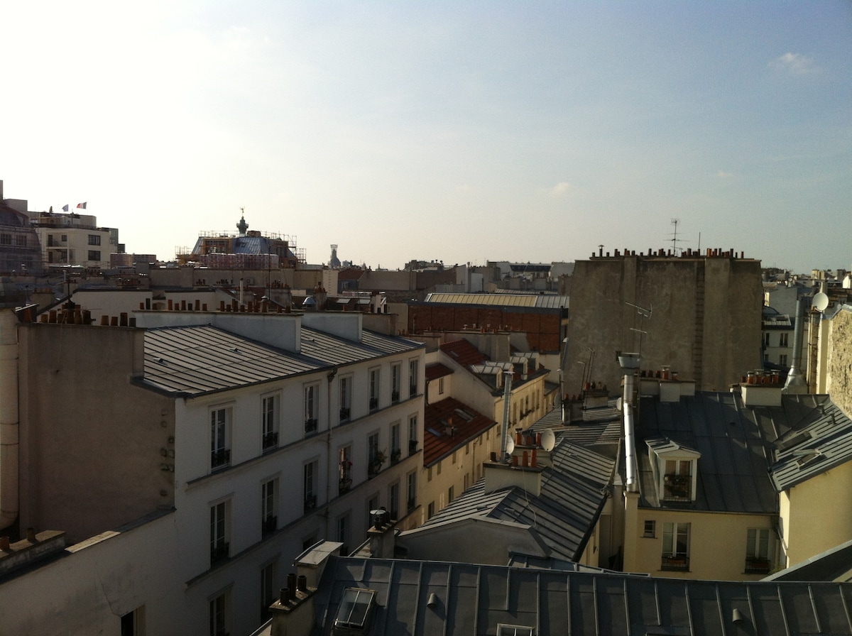 俯瞰巴黎屋顶的工作坊/阁楼