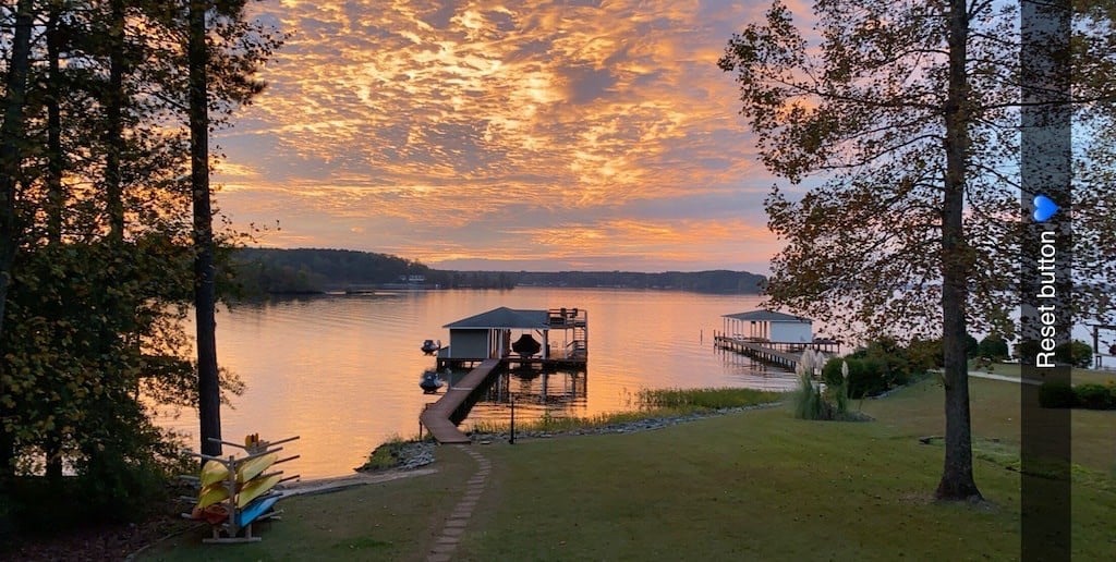 Stunning sunset views on this Lake front property!