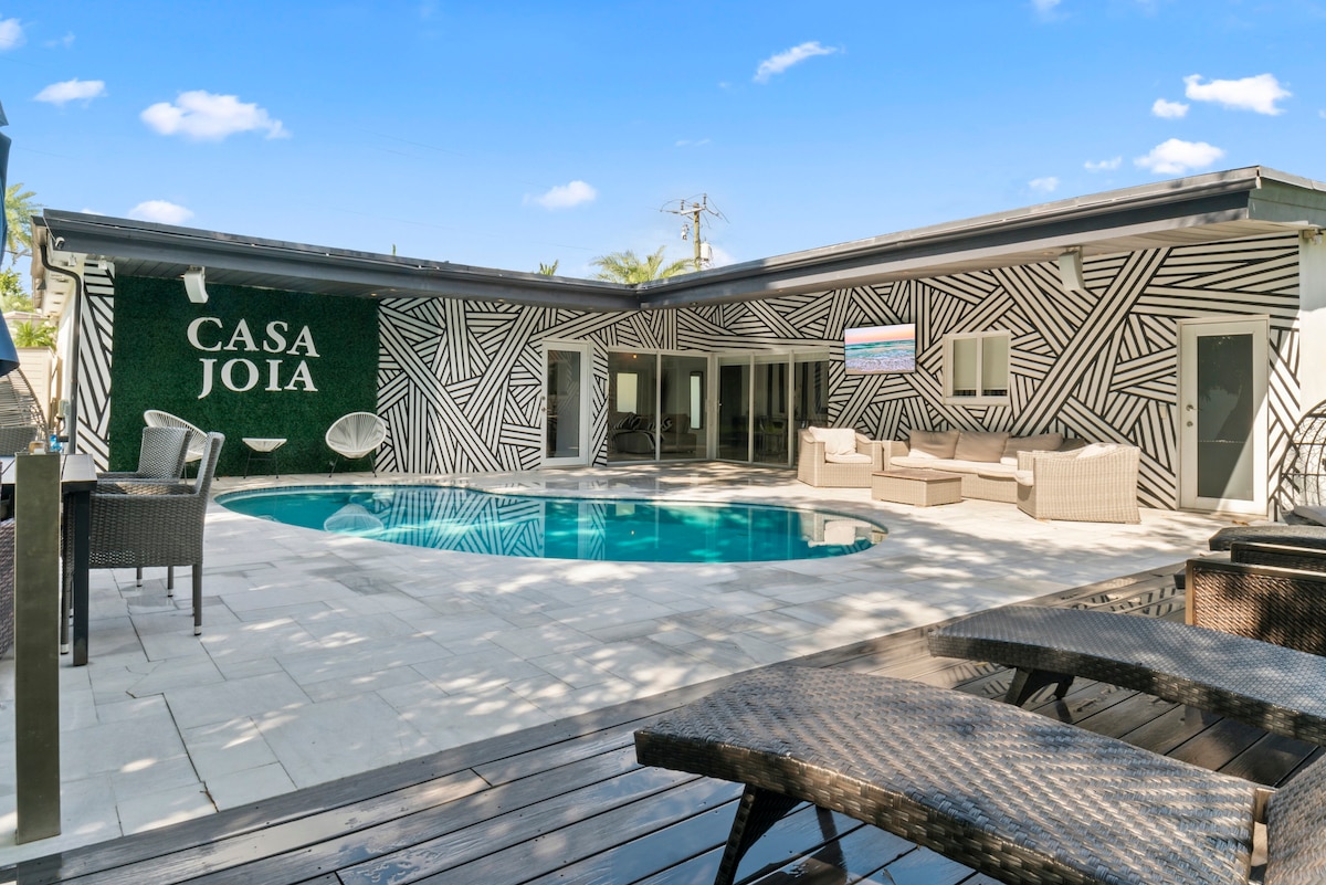 Casa Joia |恒温泳池| 15米海滩|距离Shul 5分钟
