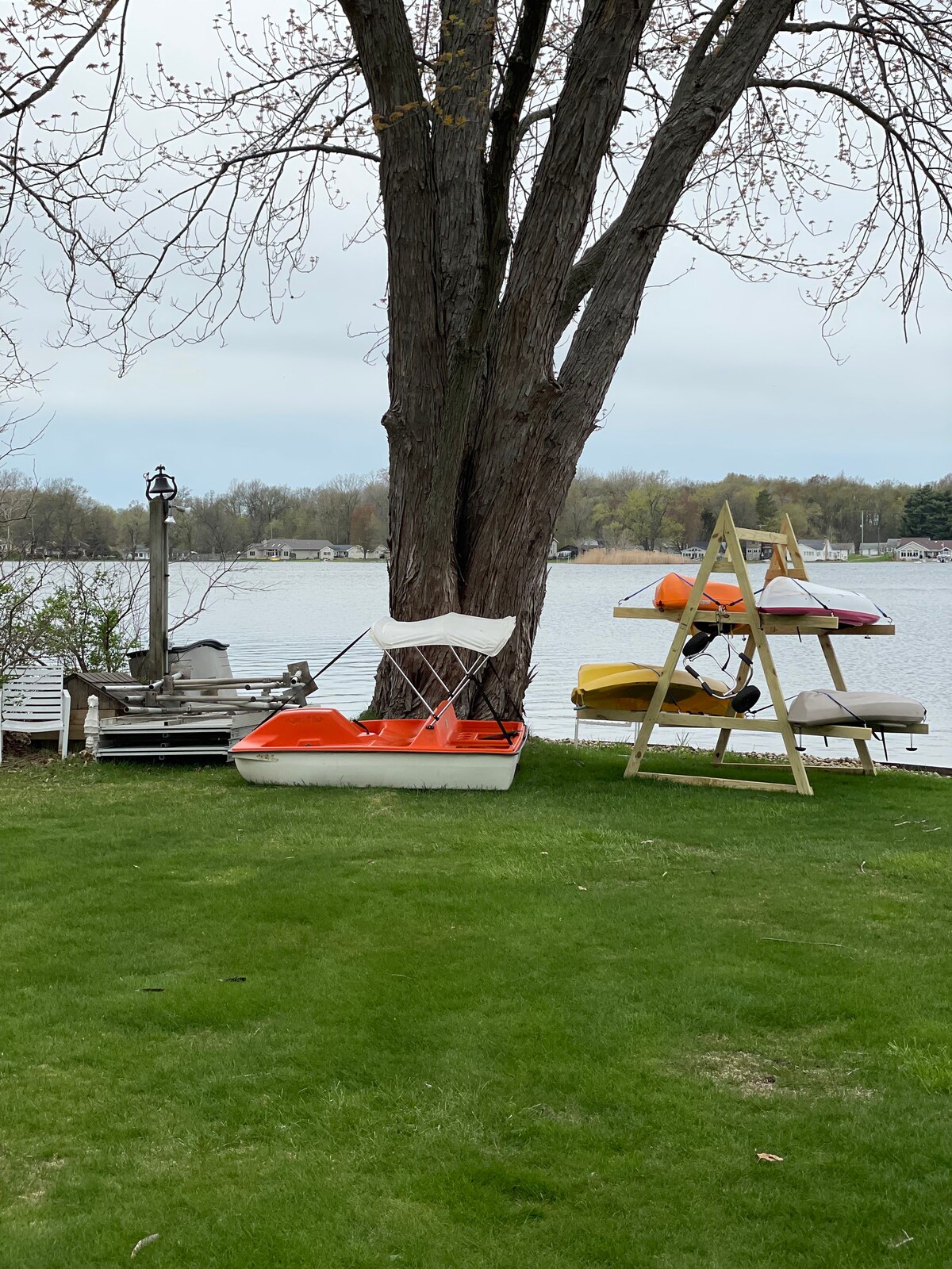 Lake Front Home with Water Toys