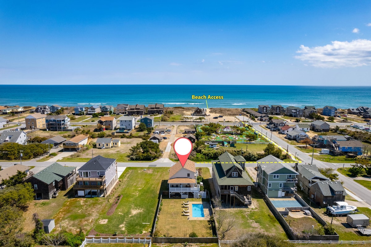 Ocean Views, Pet Friendly, Pool, Walk To Beach!