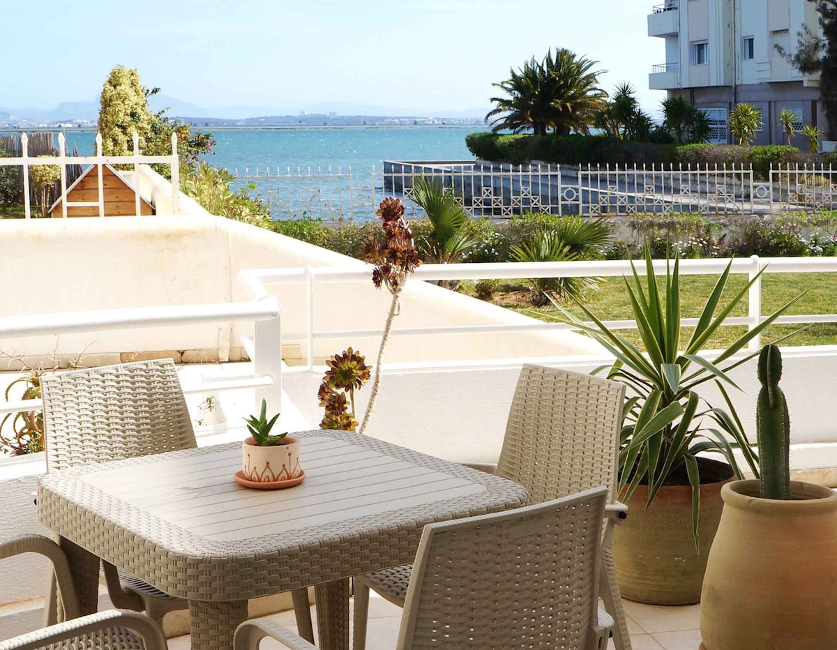 美丽的单间公寓，可观赏突尼斯湖的美景