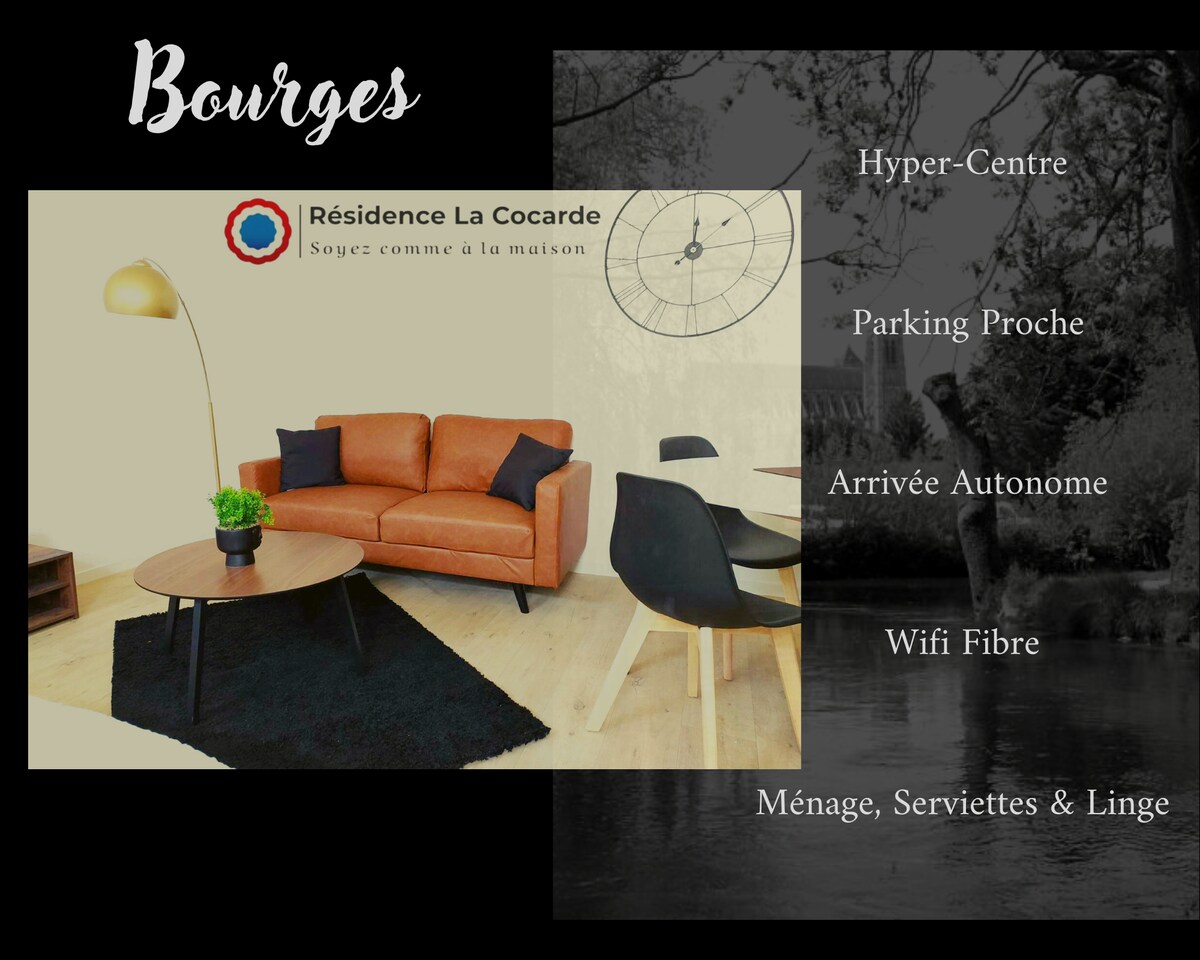 La Cocarde ，套房# 3 ，单间公寓类型， Bourges中心