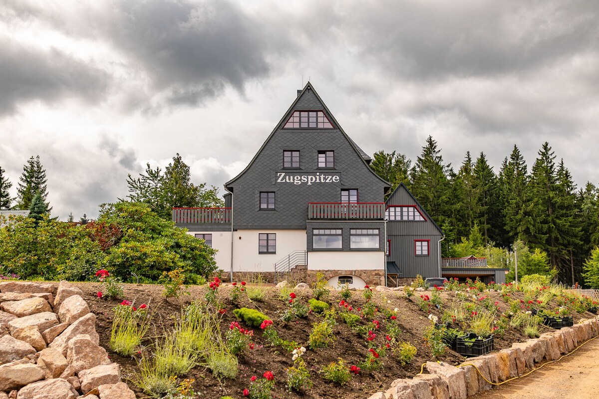 Zugspitze Waldidylle公寓。On