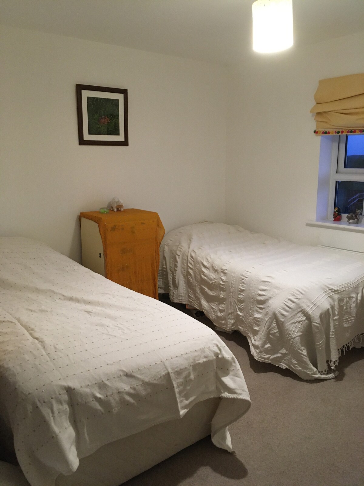 Twin bed room and parking
