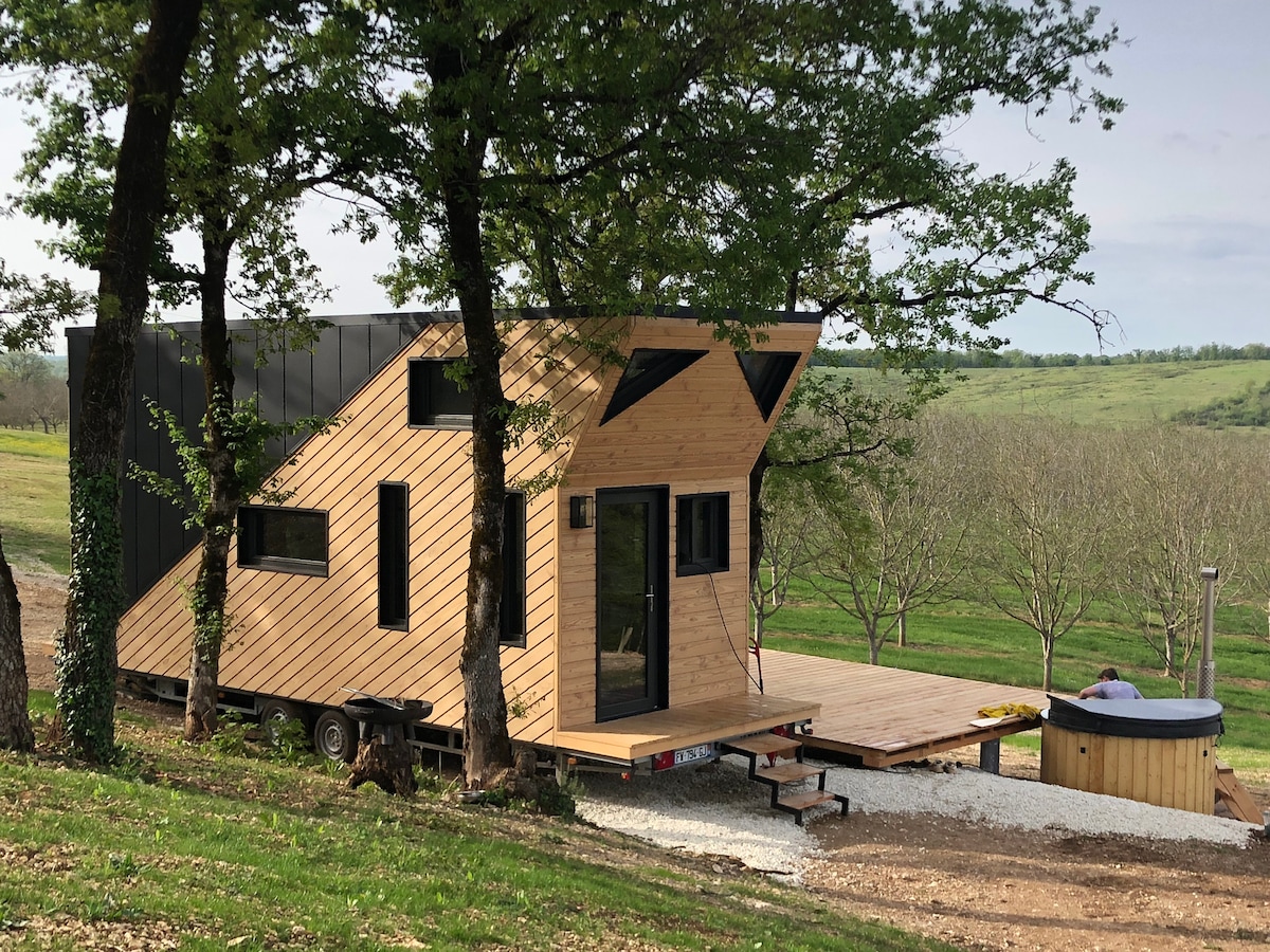 Tiny house et bain nordique à la ferme