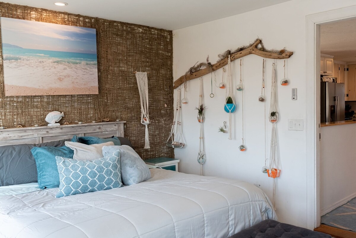 海滩主题小屋： 2卧室、热水浴缸、海景