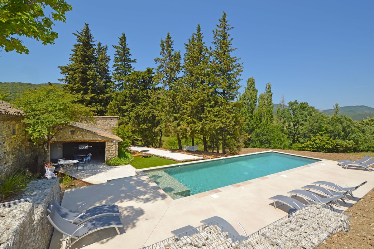 Mas de la Huppe Ardèche 20 pers pisc chffée