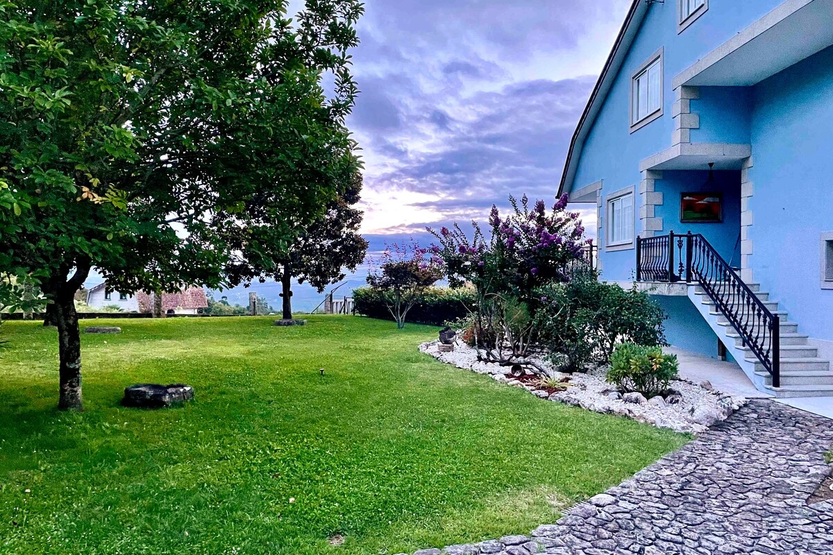 Villa rural con piscina de agua salada y barbacoa