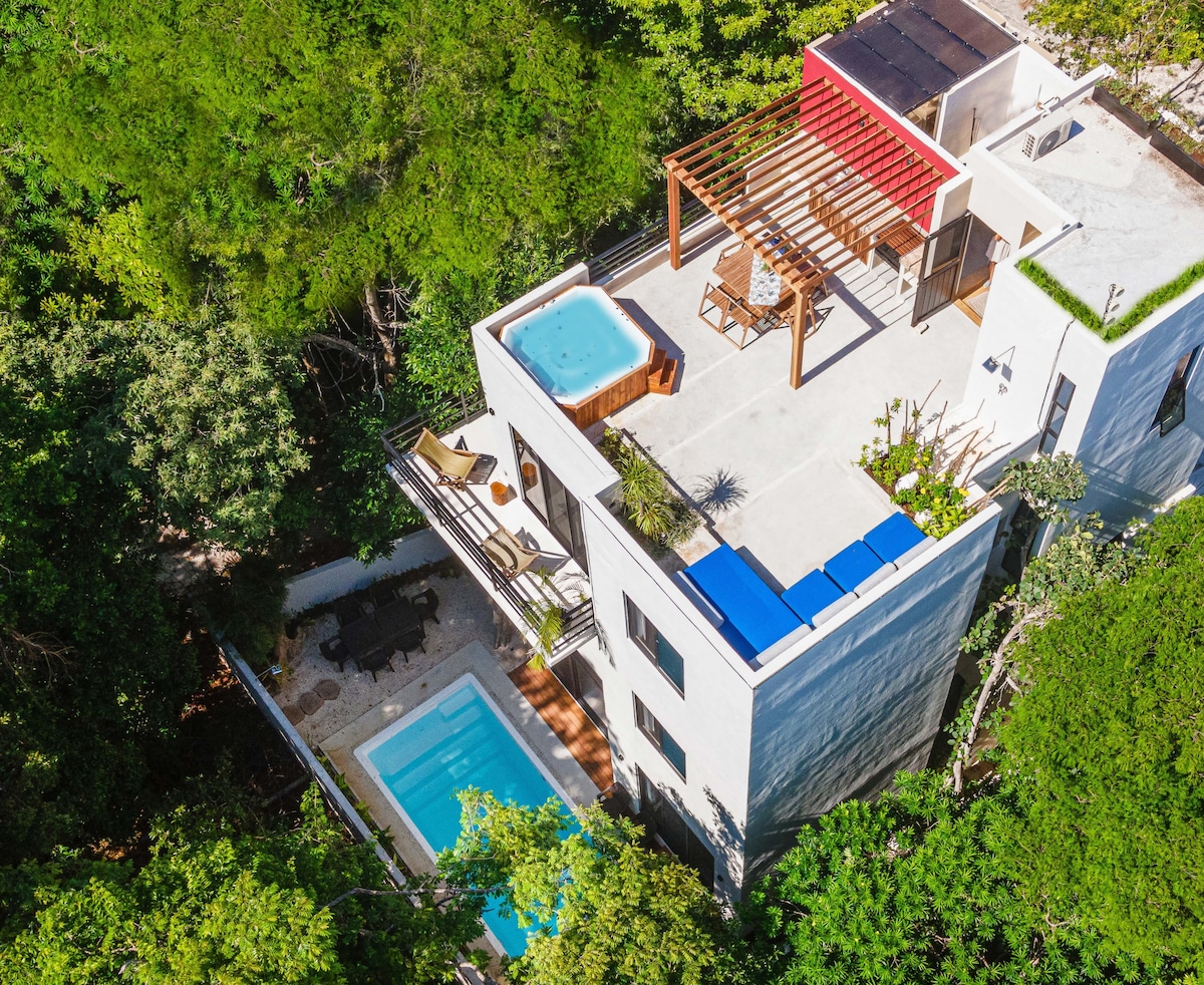 Casa Prince, rooftop, pool & jacuzzi Riviera Maya