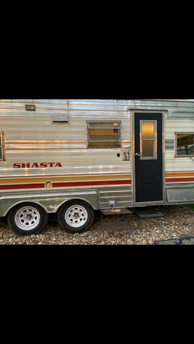 Magical vintage RV on the San Marcos River