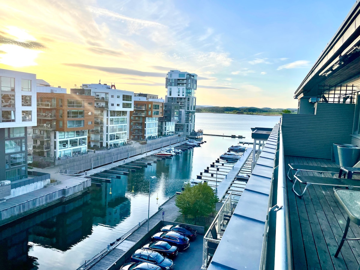 Penthouse m. takterrasser ved Tønsberg brygge