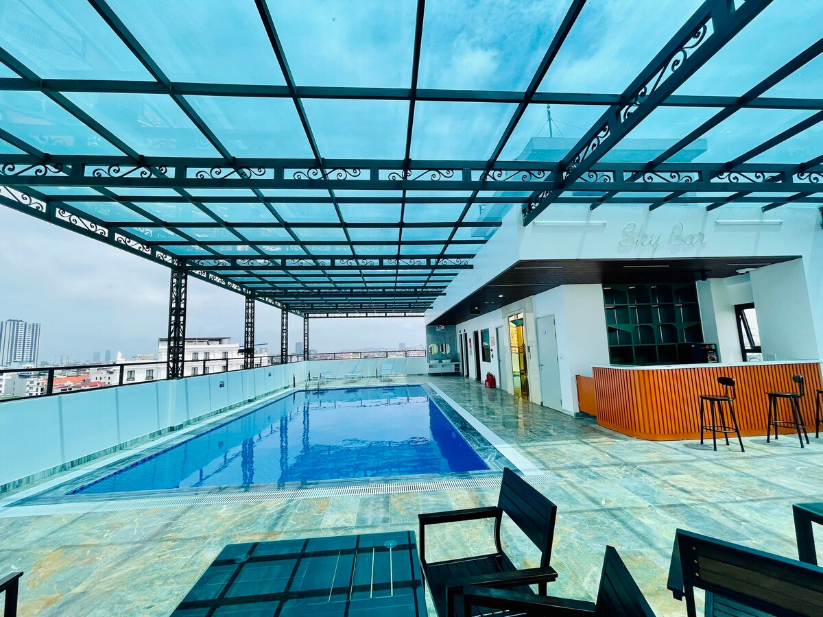 超级漂亮的公寓，带游泳池，位于Tay Van Cao街