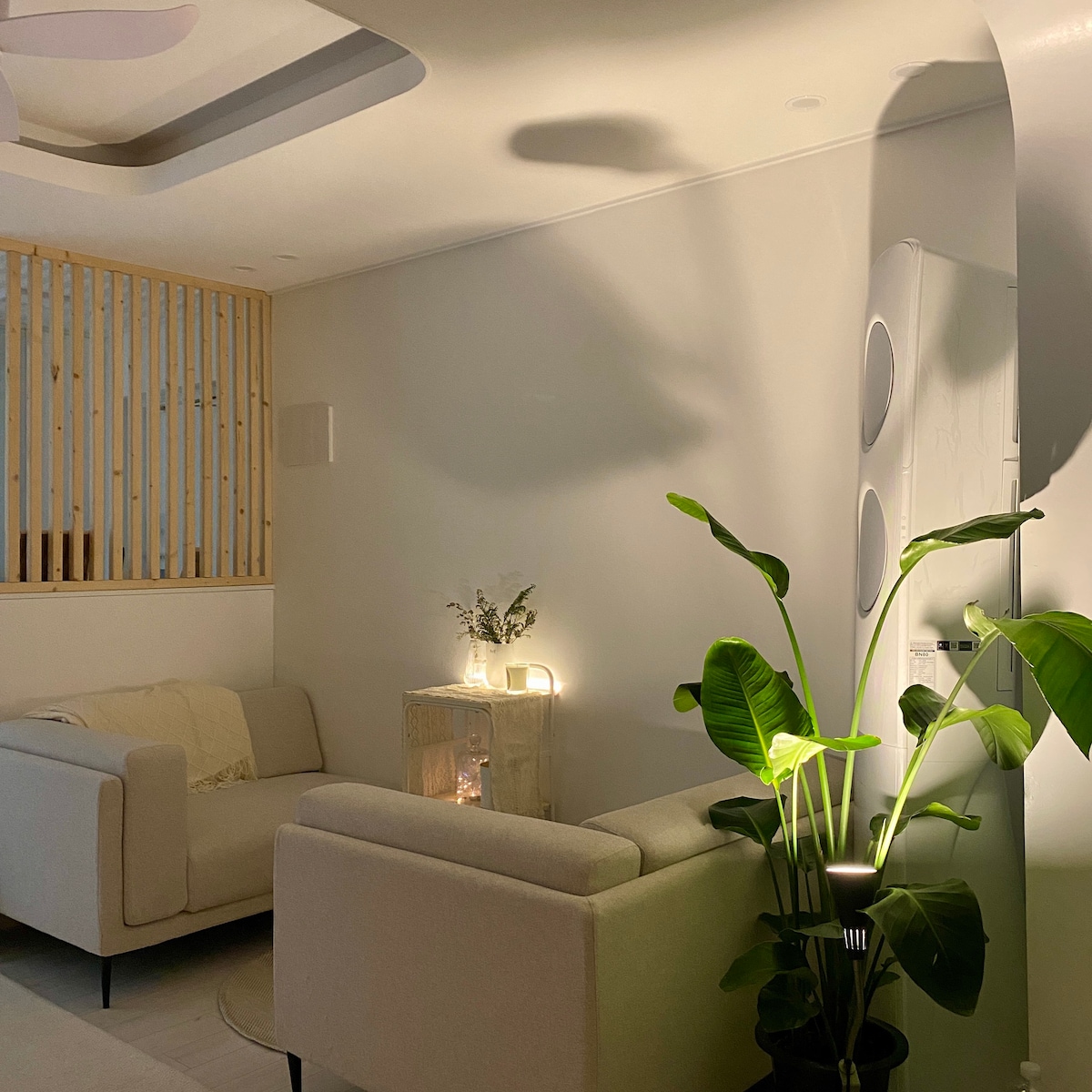 [Indeokwon站]由设计师装饰的舒适休息场所。 公寓有植物和气味。（仅限女性）