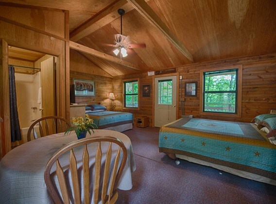The Doc Holiday cabin is a cute one room cabin!
