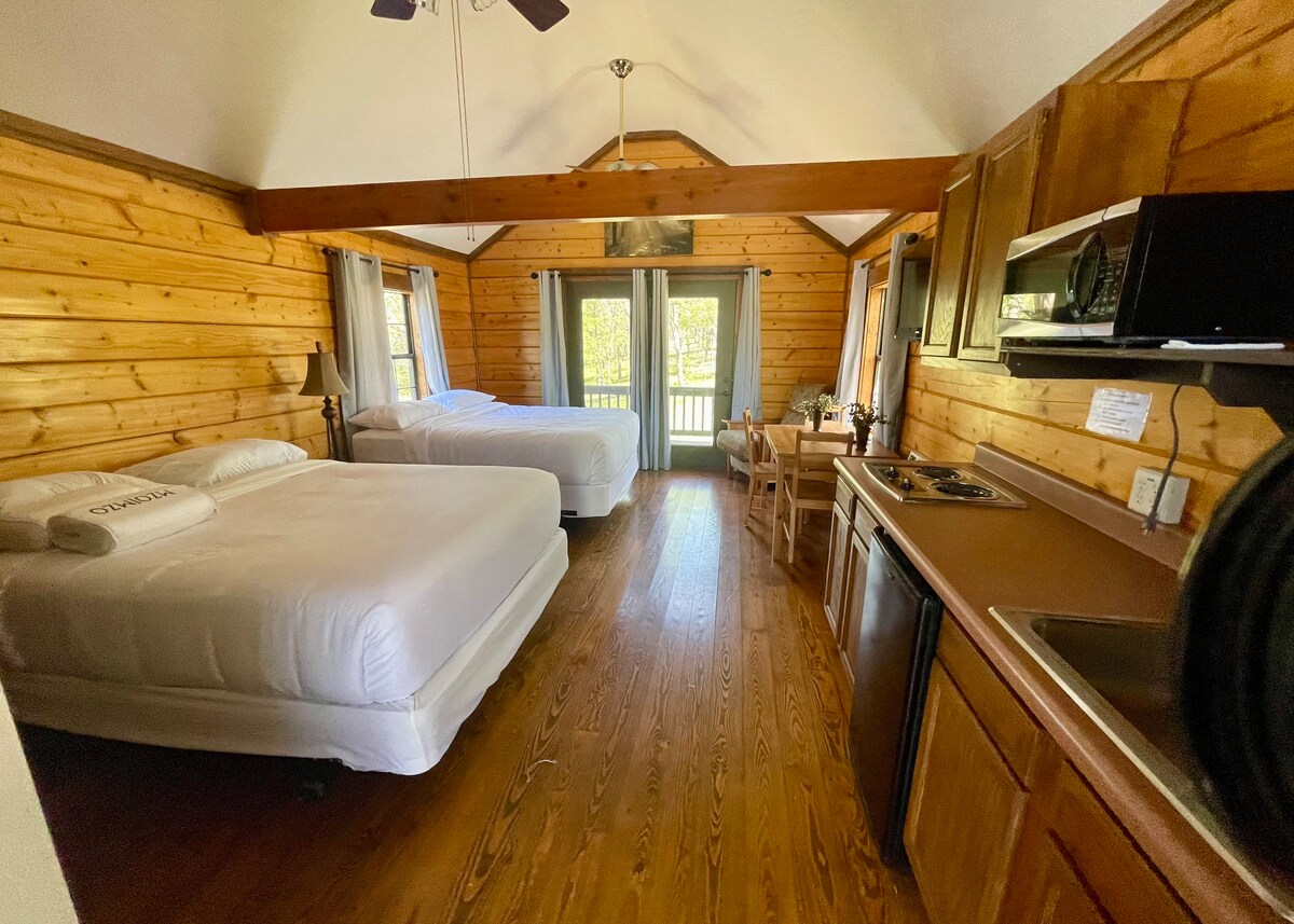Standard 2 Bed Cabin with Solitude and amenities.