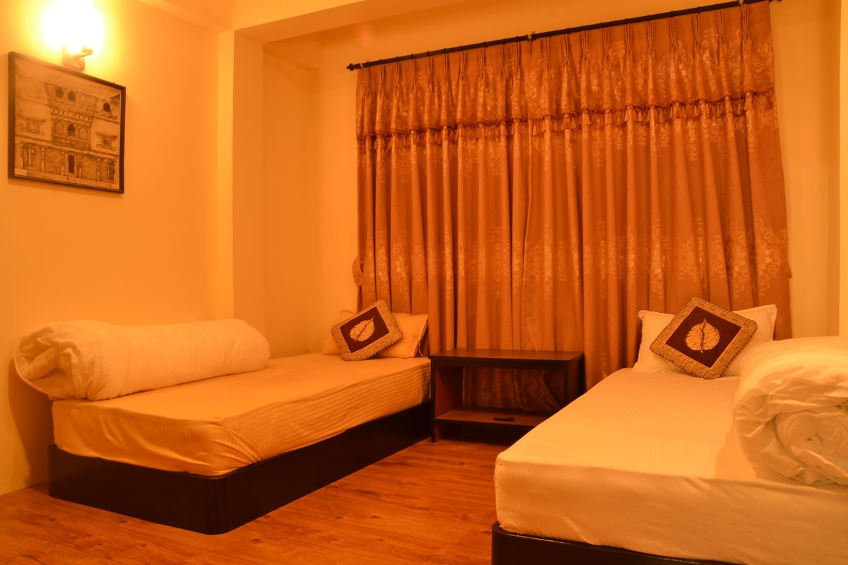 Twin Room with Garden View @PradhanHouseHomestay