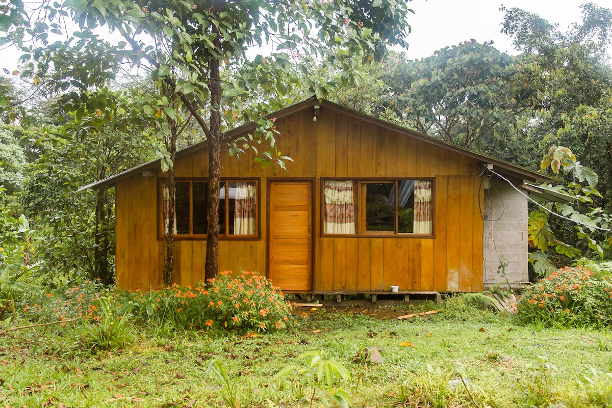 cabaña familiar en medio de la naturaleza