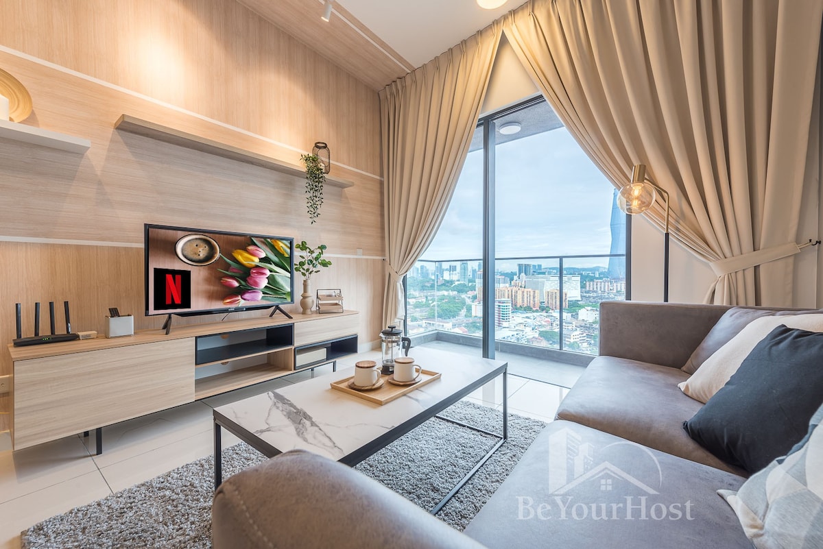 全新5星级豪华现代2卧室最佳景观城市NETFLIX