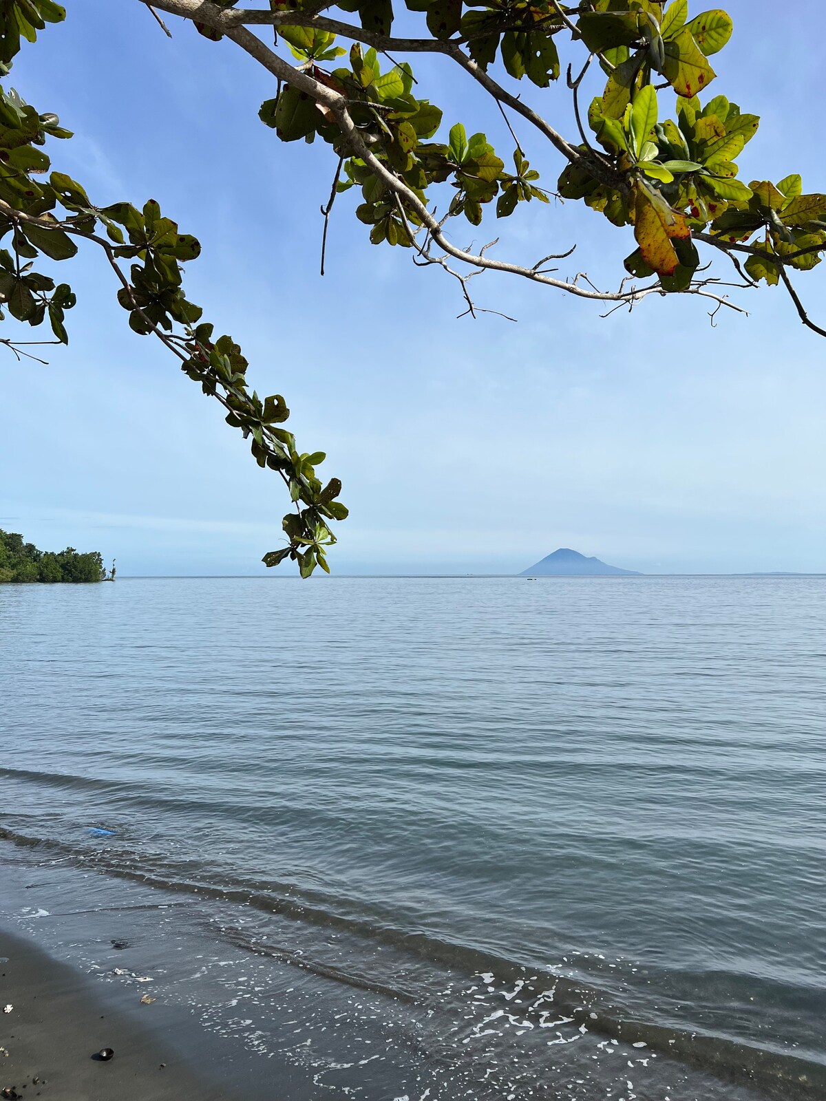 Tanjung kelapa Minahasa的黑沙滩别墅