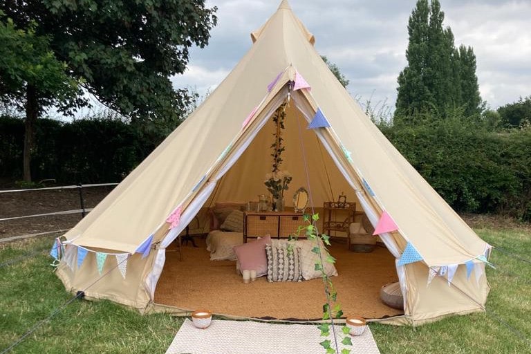 Superb, exclusive, Bell Tent, uninterrupted view.