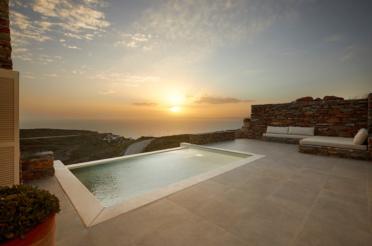 La maison de Guita -带泳池和日落景观