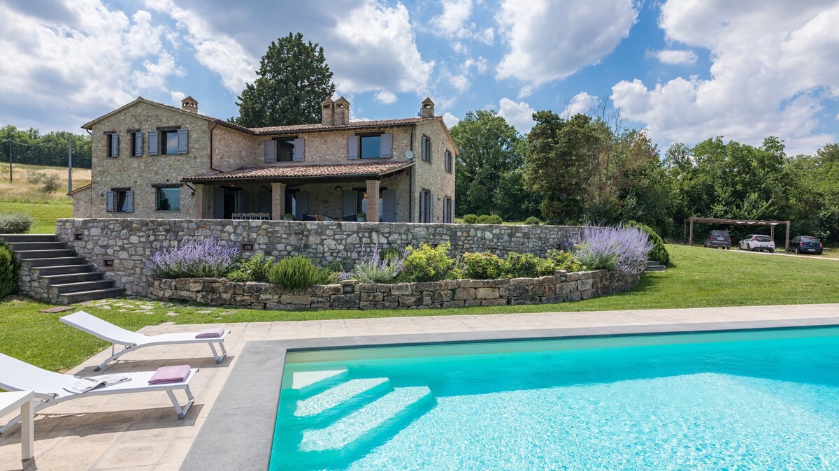 Fontana别墅，带私人泳池，靠近Todi