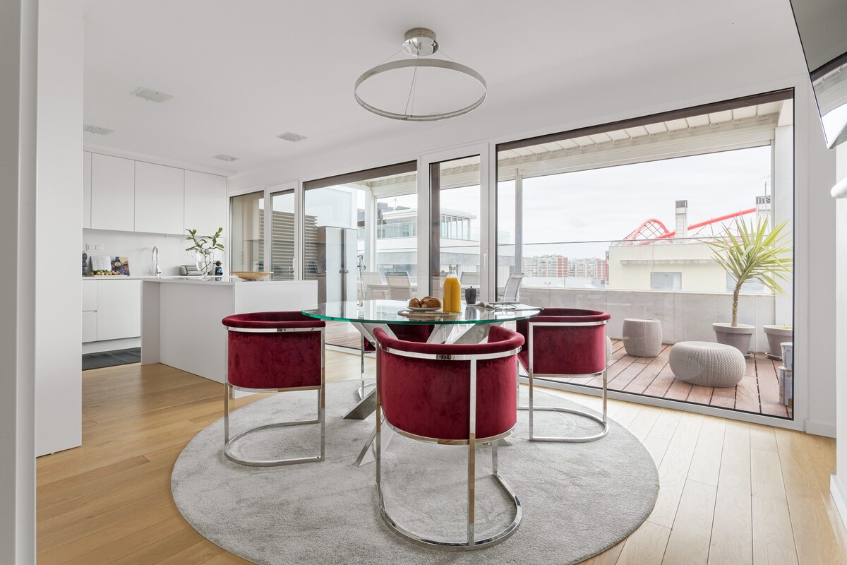 Benfica带露台的现代3卧室公寓