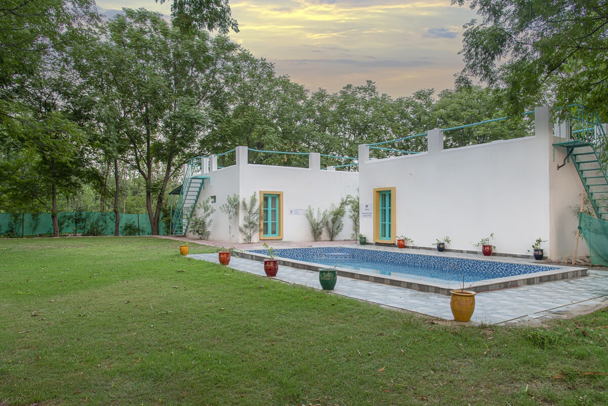 Forest Farm | Private Huts | AC | Pool | Lawn