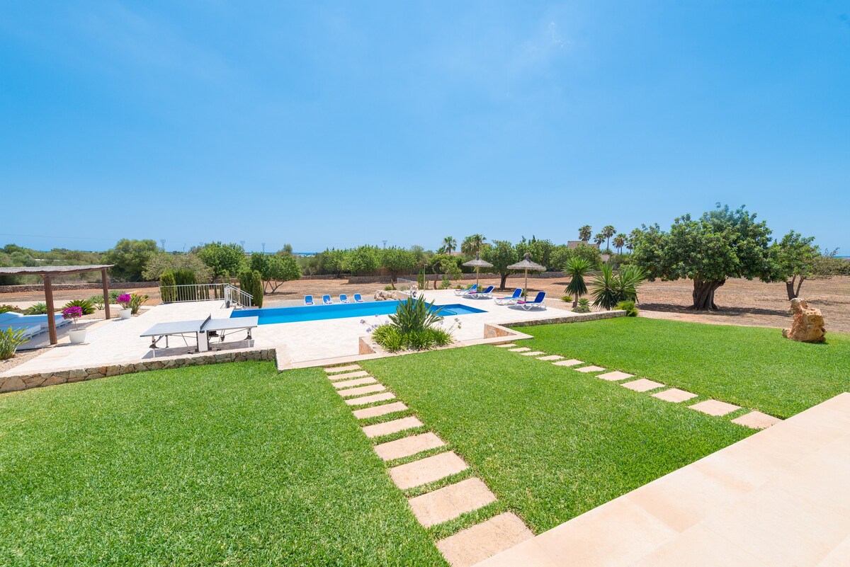 Agradable villa Calonge Vadell con  gran piscina