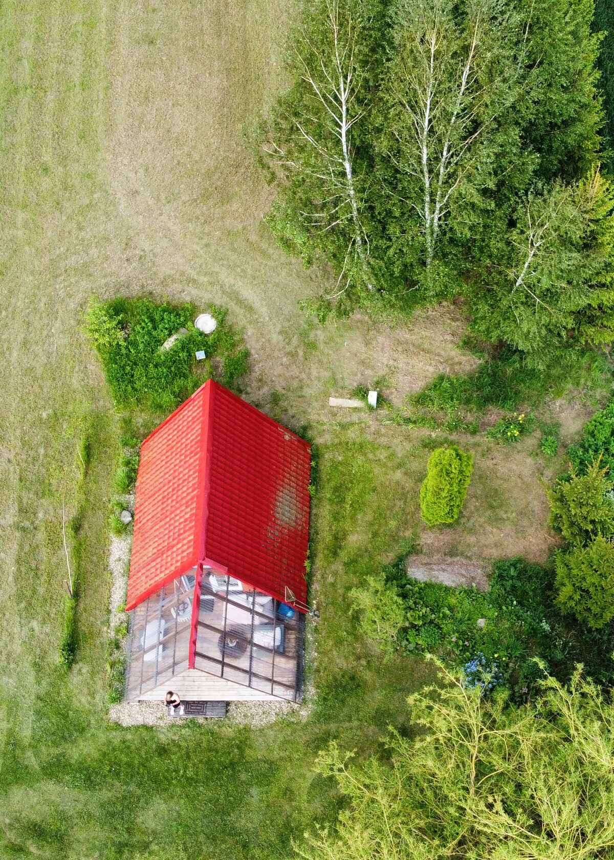 Mazurska sielanka - 25平方米trójkątny domek nad stawem