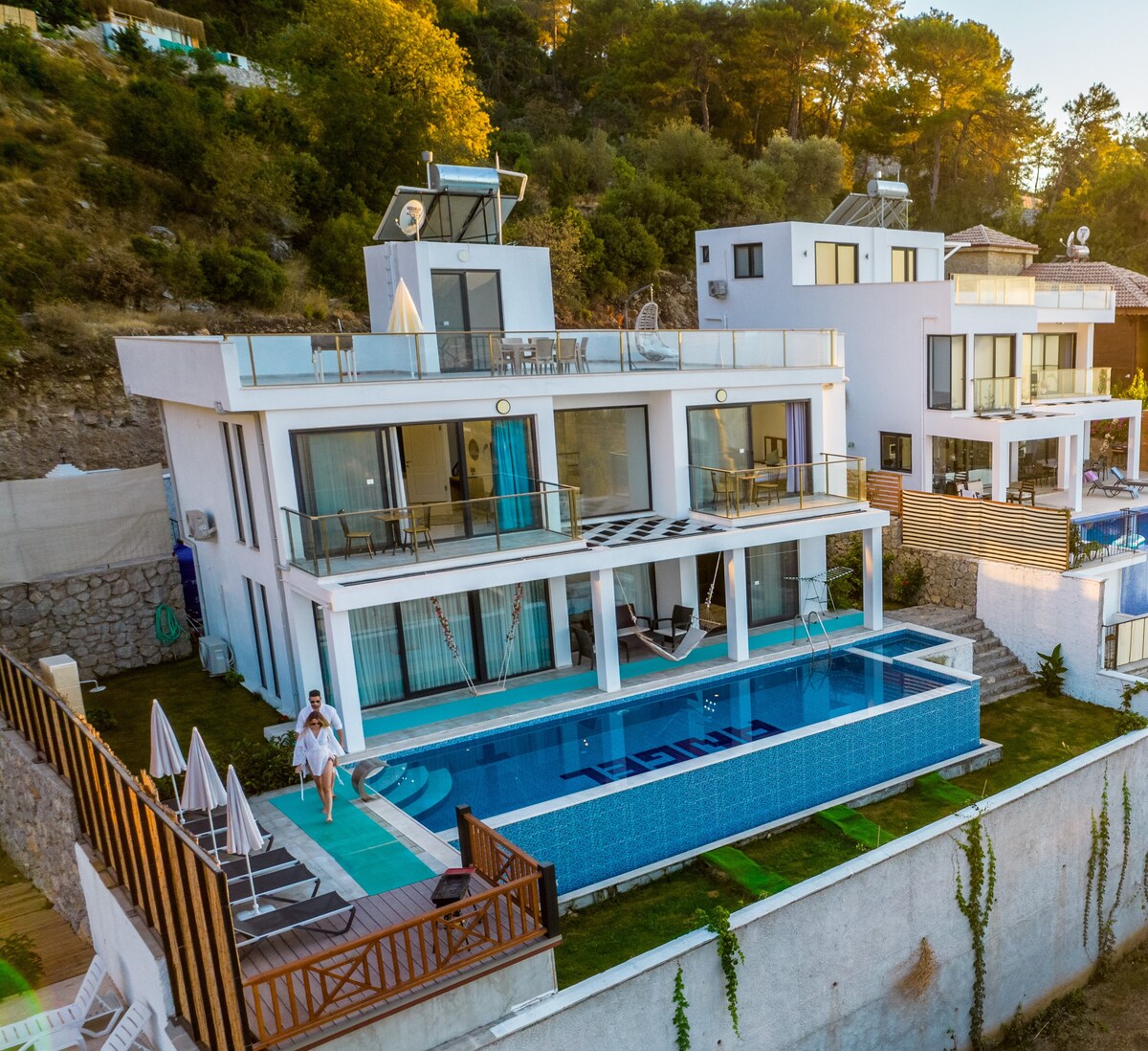 Özel Havuzlu, Doğanın içinde Deniz Manzaralı Villa