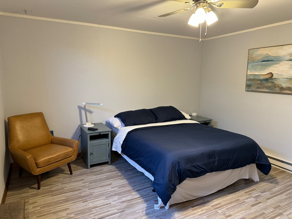 Lower level bedroom in spacious home