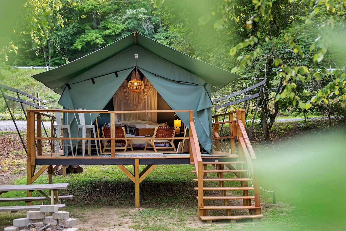 Four Glamping Tents - Sleeps 12 - Great for Groups
