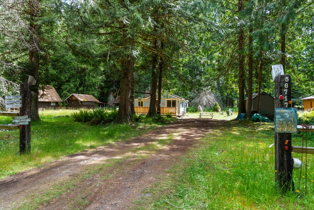 Cedar Tiny Home @ Mt. Rainier入口-热水浴缸-空调