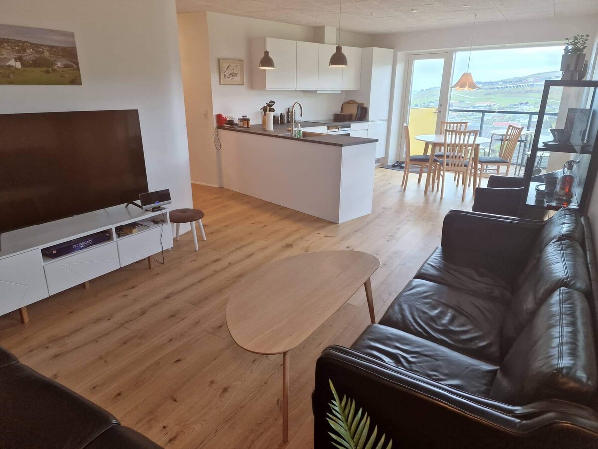 New modern apartment Tórshavn, with a great view.