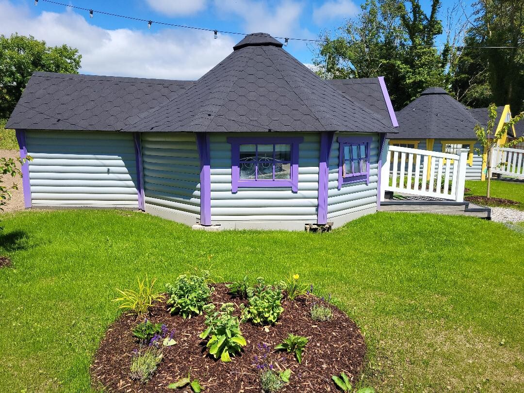 Our Heather Bell Glamping Cabin with Hot Tub.