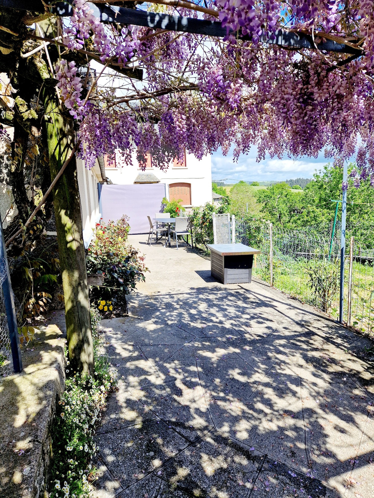 La Colline d 'Estaing ，带露台的Maison 4人