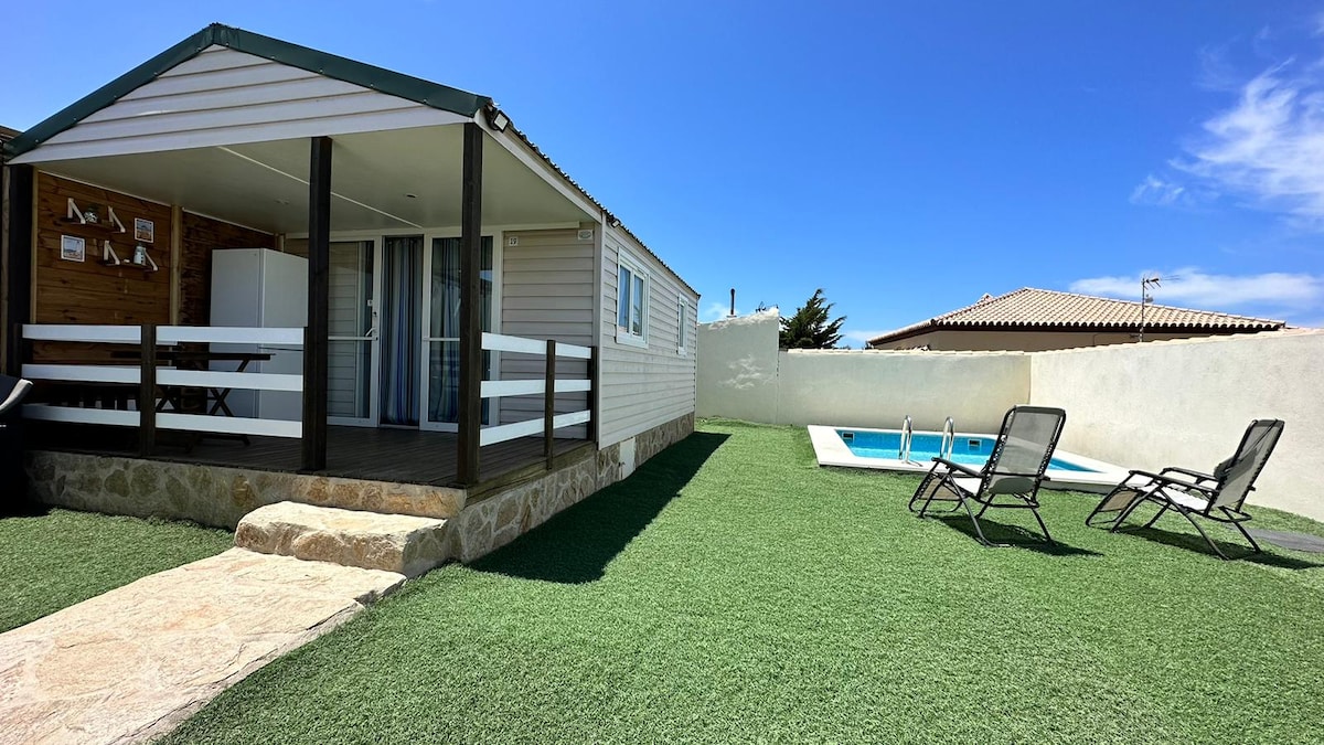 Bungalow with pool in El Palmar 5 min from sea P