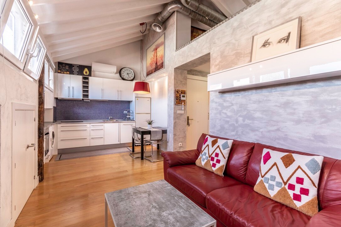 毕尔巴鄂可爱的1卧室公寓顶级位置-长期住宿
