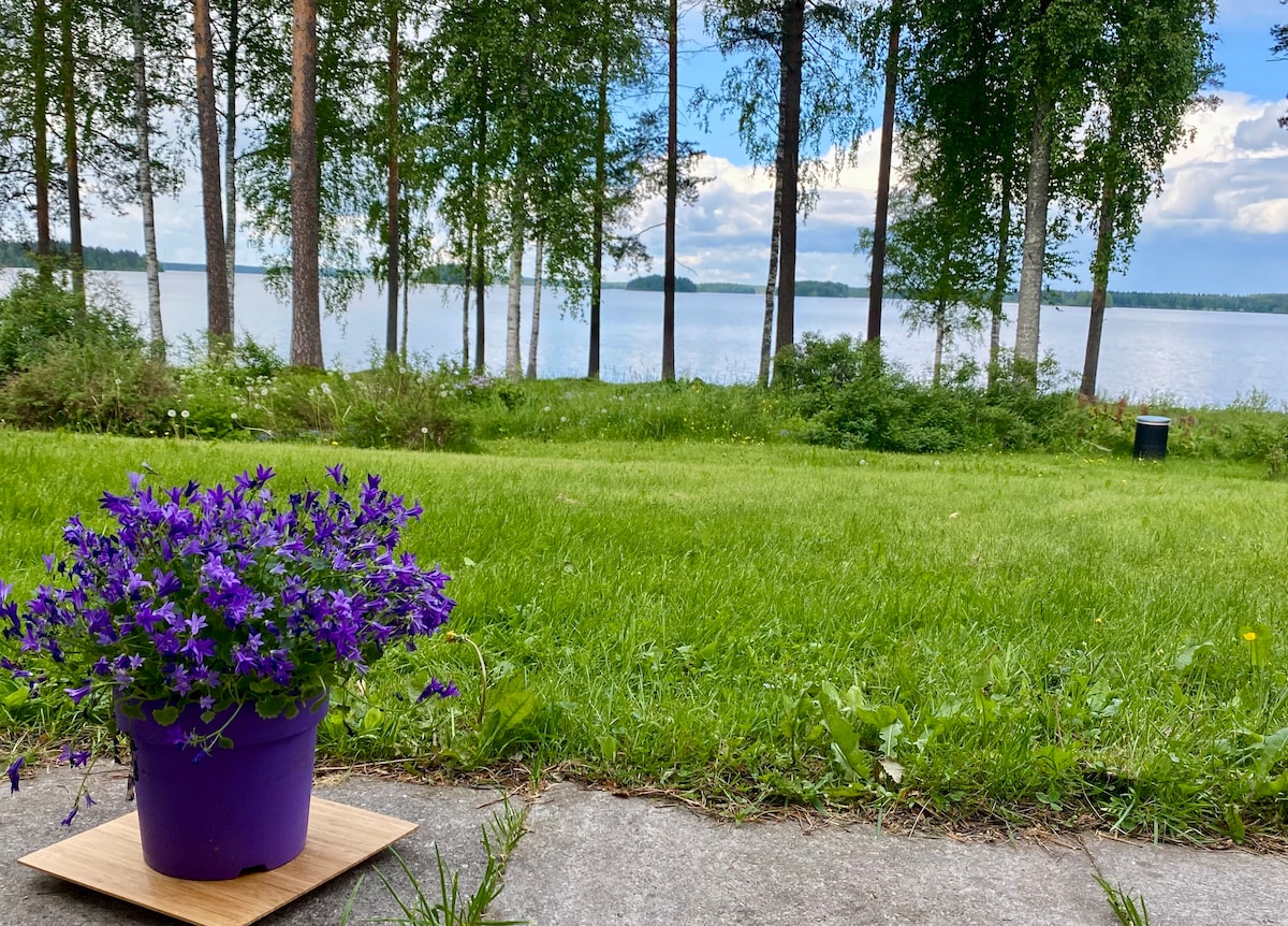 ⭐️Koko huoneisto. Sauna,patio,autokatos,uimaranta⭐️