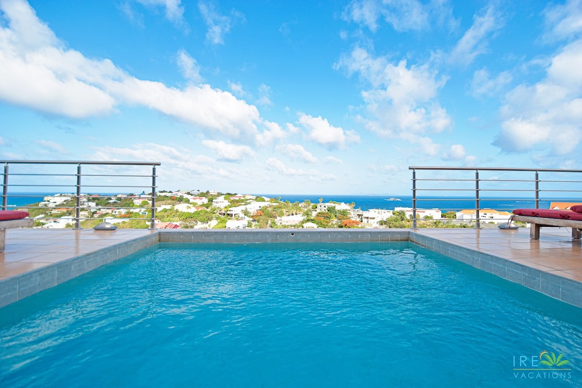 Charming Villa with private pool view of St. Barth
