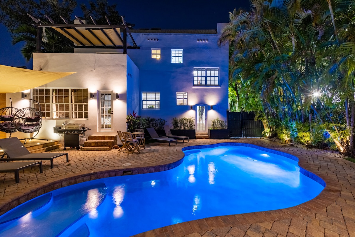 Villa Maria Miami Heated Pool -Walk to Restaurants