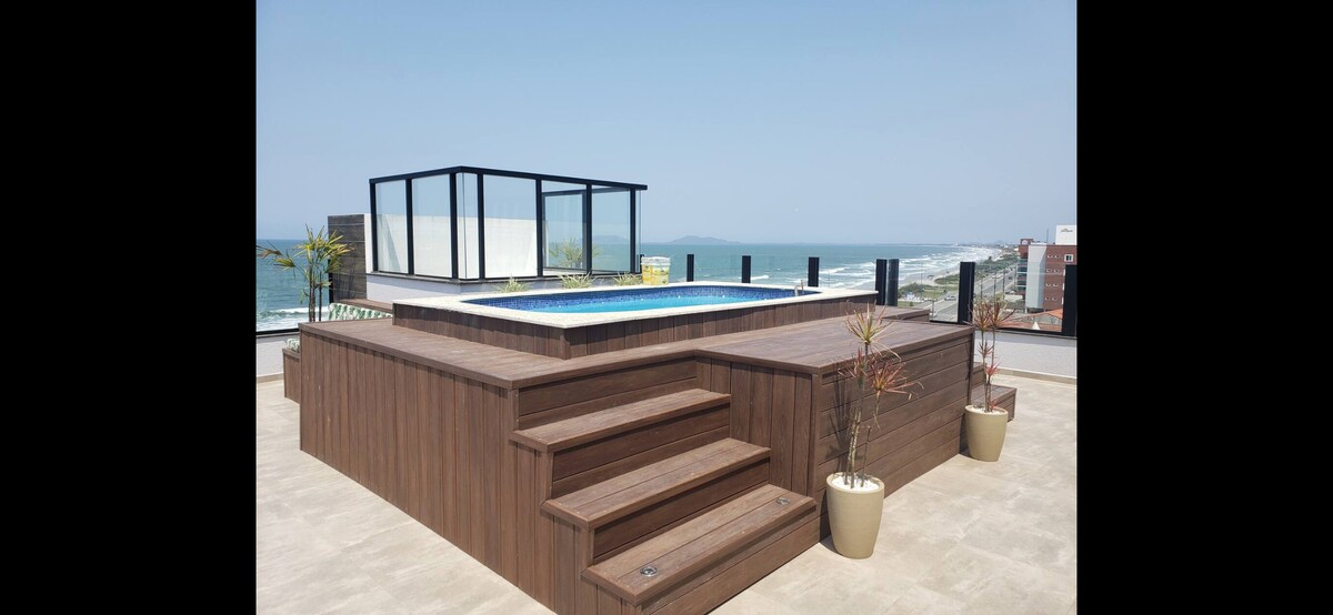 Apartamento de Luxo frente à praia com vista o Mar