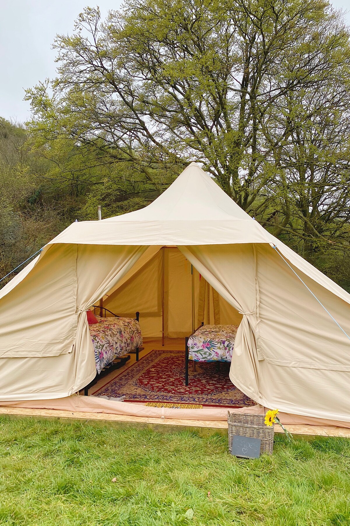 Touareg帐篷可容纳4人， 6人钟形帐篷， 2人入住。