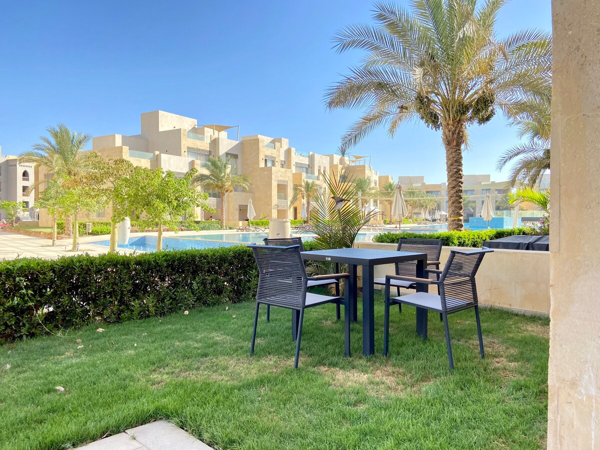 Corner Ground Floor 2 BR Apt @ Mangroovy, El Gouna