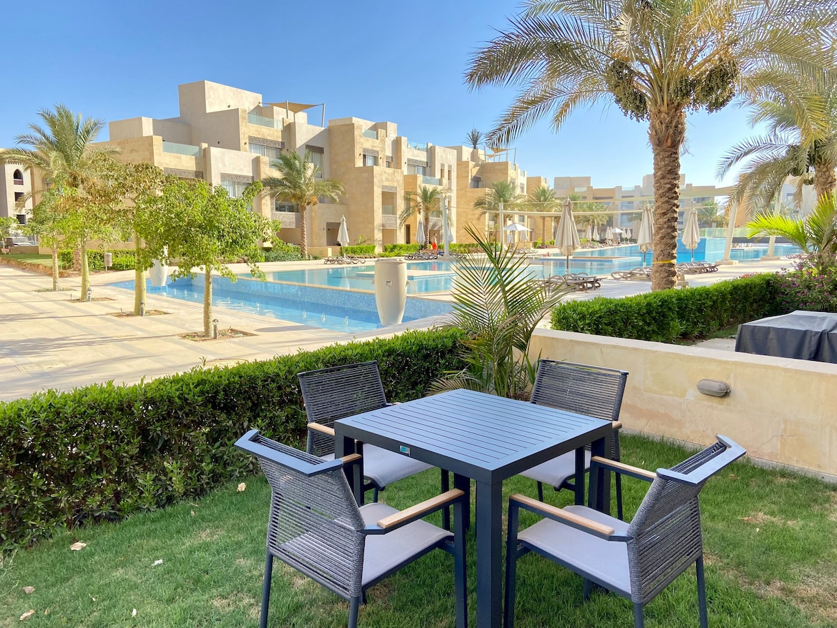 Corner Ground Floor 2 BR Apt @ Mangroovy, El Gouna