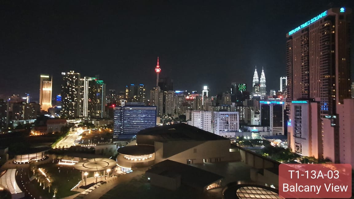1卧室现代城市天际线景观，吉隆坡城中城无边泳池