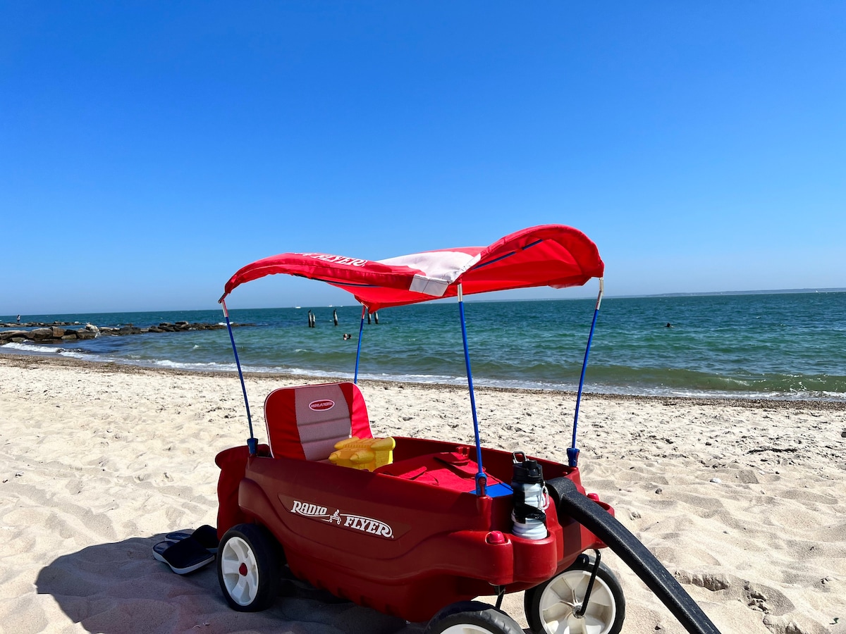 Beach and Dining without a Car—Falmouth Village!